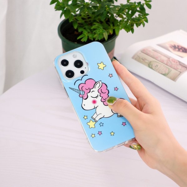 iPhone 15 Pro Cover Motiv Enhjørning