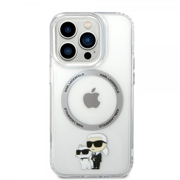 Karl Lagerfeld iPhone 15 Pro Cover NFT Karl & Choupette Transparent