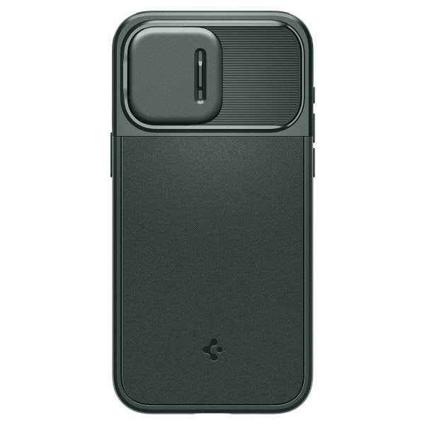 Spigen iPhone 15 Pro Cover Optik Armor MagFit Abyss Green