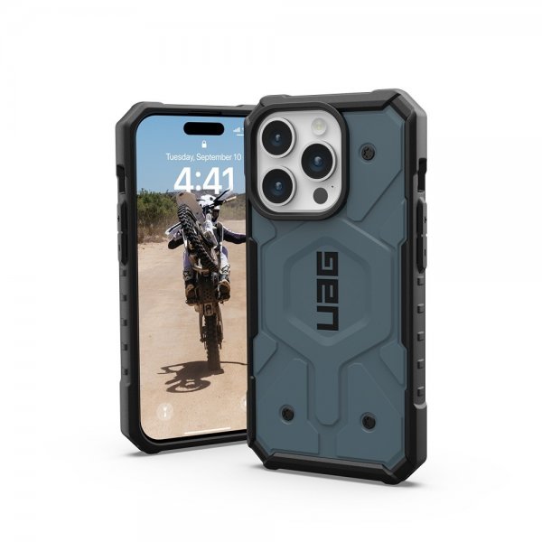 Urban Armor Gear (UAG) iPhone 15 Pro Cover Pathfinder MagSafe Cloud Blue