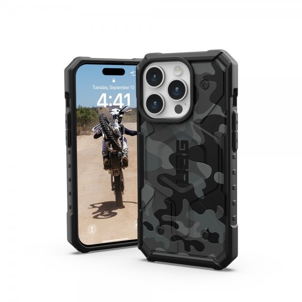 Urban Armor Gear (UAG) iPhone 15 Pro Cover Pathfinder SE MagSafe Midnight Camo