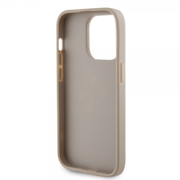 Guess iPhone 15 Pro Cover Perforated Glitter Guld