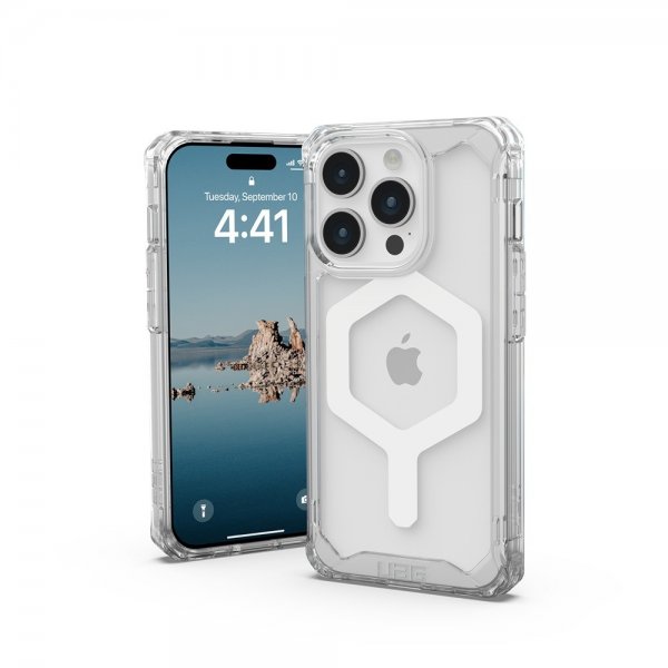 Urban Armor Gear (UAG) iPhone 15 Pro Cover Plyo MagSafe Ice Hvid