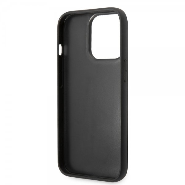 Karl Lagerfeld iPhone 15 Pro Cover Quilted Nylon Puffy Case Logo Plate Sort
