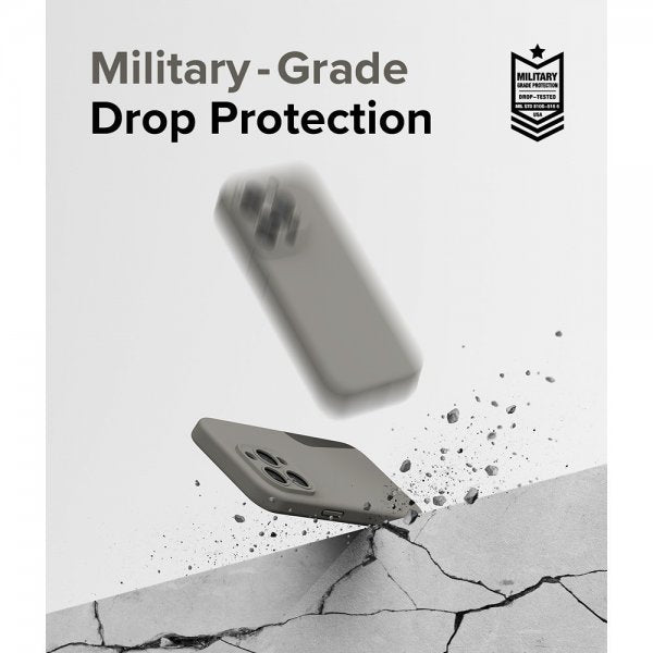 Ringke iPhone 15 Pro Cover Silikone Magnetisk Grå