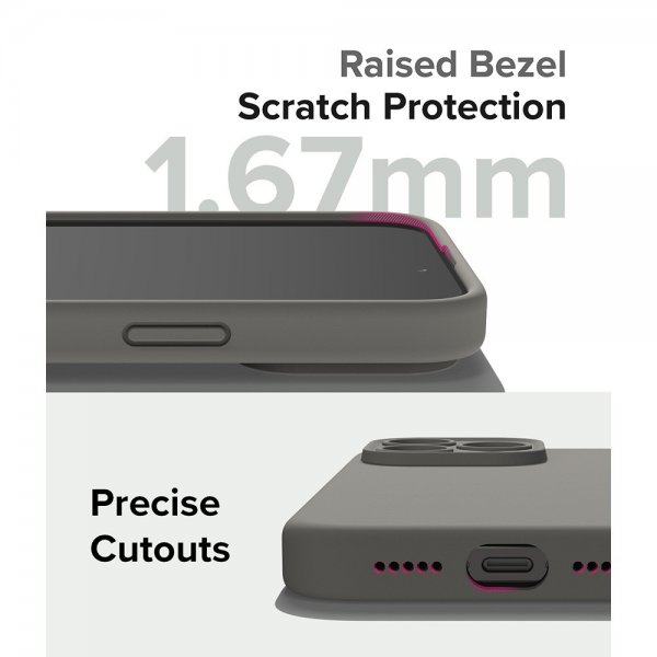 Ringke iPhone 15 Pro Cover Silikone Magnetisk Grå