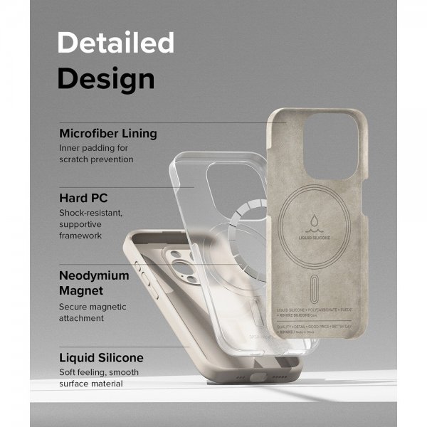 Ringke iPhone 15 Pro Cover Silikone Magnetic Stone