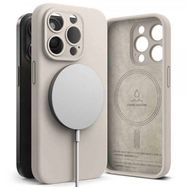 Ringke iPhone 15 Pro Cover Silikone Magnetic Stone