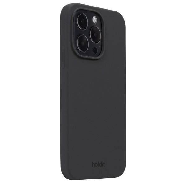 holdit iPhone 15 Pro Cover Silikone Sort