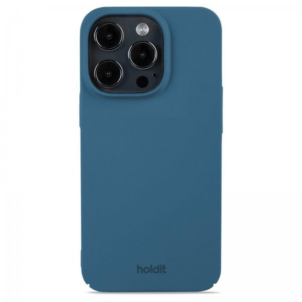 Holdit iPhone 15 Pro Cover Slim Case Denim Blue