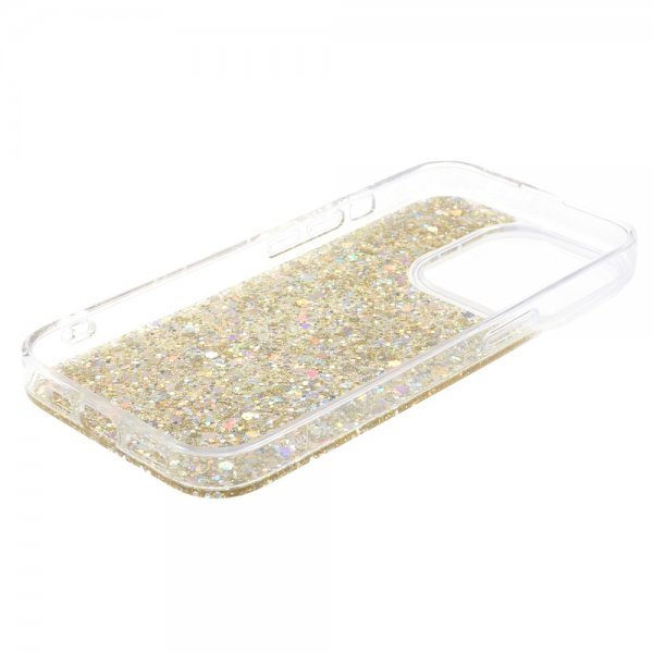 Nordic Covers iPhone 15 Pro Cover Sparkle Series Citrine Gold