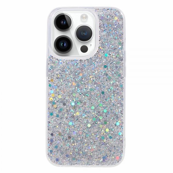 Nordic Covers iPhone 15 Pro Cover Sparkle Series Stardust Silver