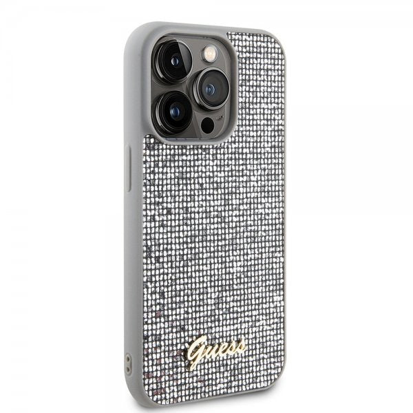 Guess iPhone 15 Pro Cover Square Mirror Silver