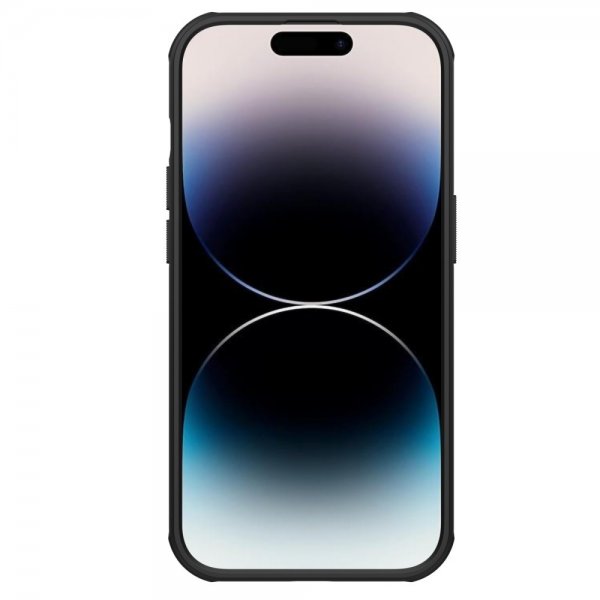Nillkin iPhone 15 Pro Cover Super Frosted Shield Pro Logo Hul Sort