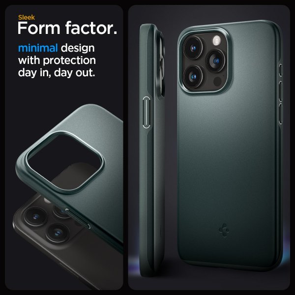 Spigen iPhone 15 Pro Cover Thin Fit Abyss Green