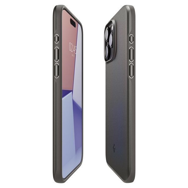 Spigen iPhone 15 Pro Cover Thin Fit Gunmetal
