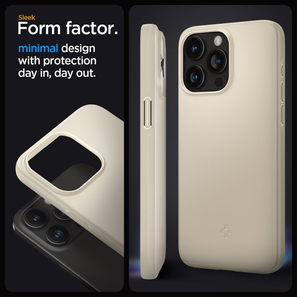 Spigen iPhone 15 Pro Cover Thin Fit Mute Beige