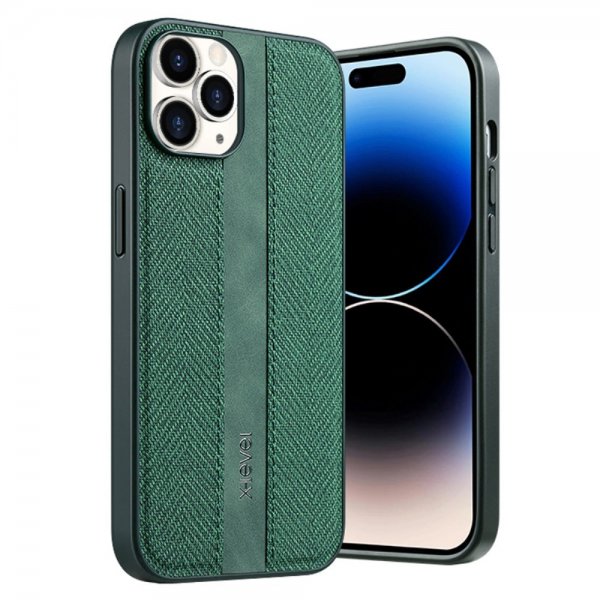 X-Level iPhone 15 Pro Cover Stoftekstur Grøn