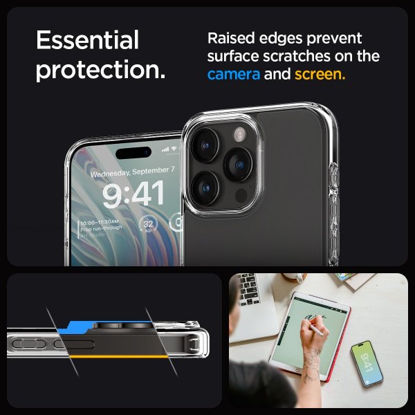 Spigen iPhone 15 Pro Cover Ultra Hybrid Frost Clear