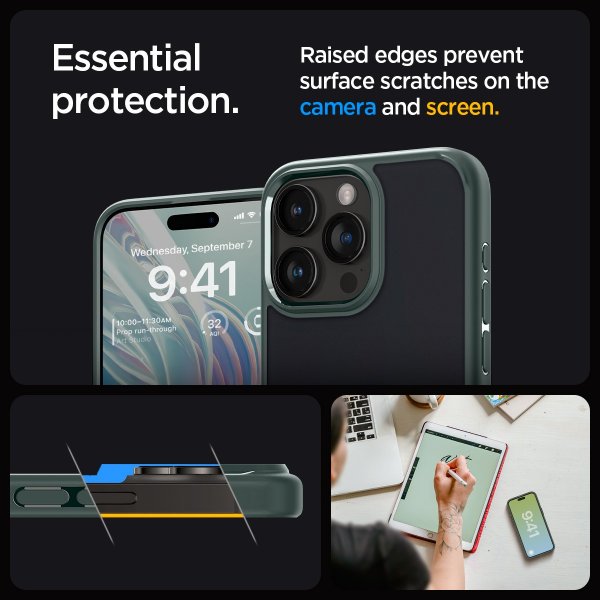 Spigen iPhone 15 Pro Cover Ultra Hybrid Frost Green