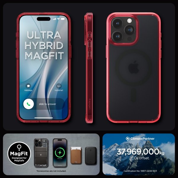 Spigen iPhone 15 Pro Cover Ultra Hybrid MagFit Frost Deep Red
