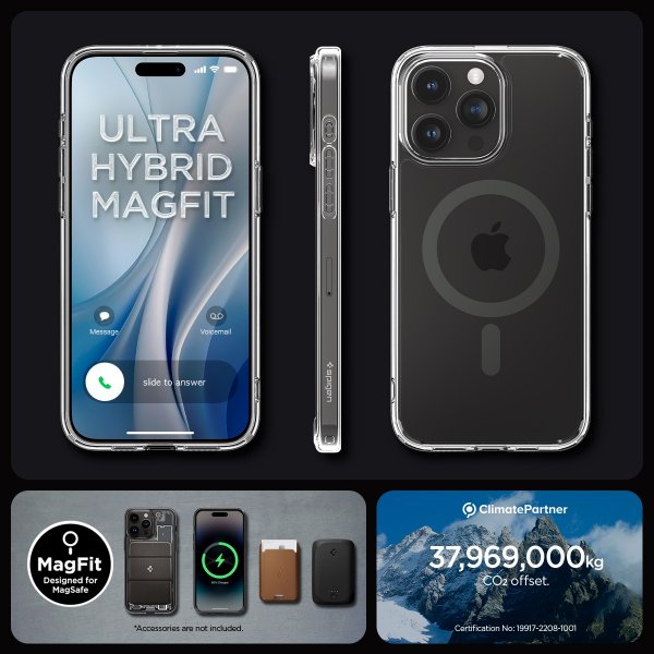 Spigen iPhone 15 Pro Cover Ultra Hybrid MagFit Graphite