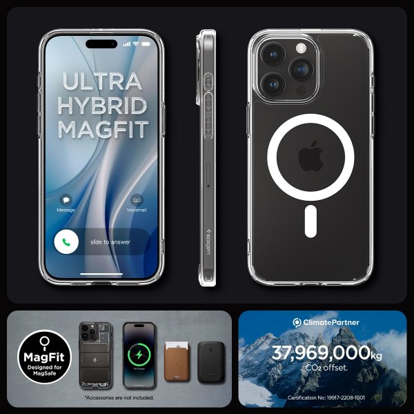 Spigen iPhone 15 Pro Cover Ultra Hybrid MagFit Hvid