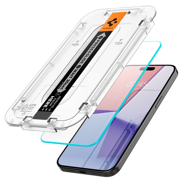 Spigen iPhone 15 Pro Skærmbeskyttelse GLAS.tR EZ Fit 2-pak