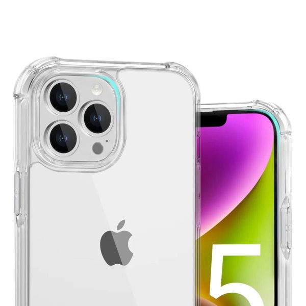iPhone 15 Pro Cover Stødabsorberende Transparent