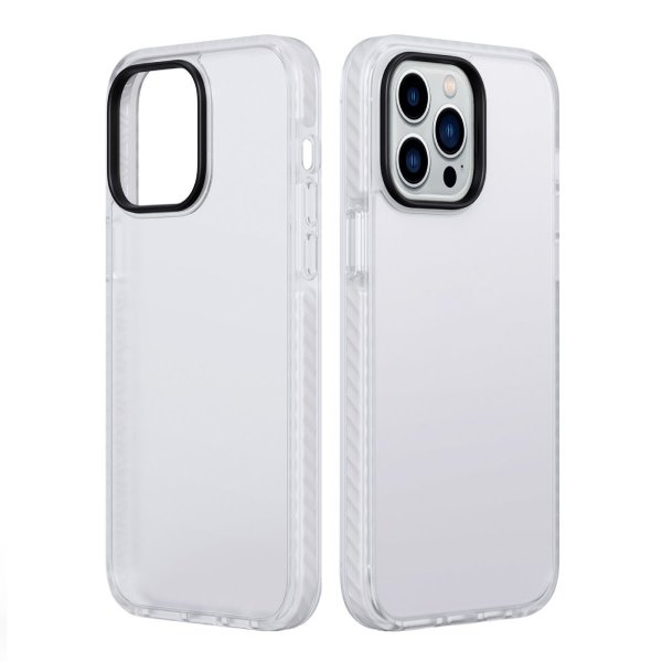 iPhone 15 Pro Cover Stødabsorberende TPU Hvid
