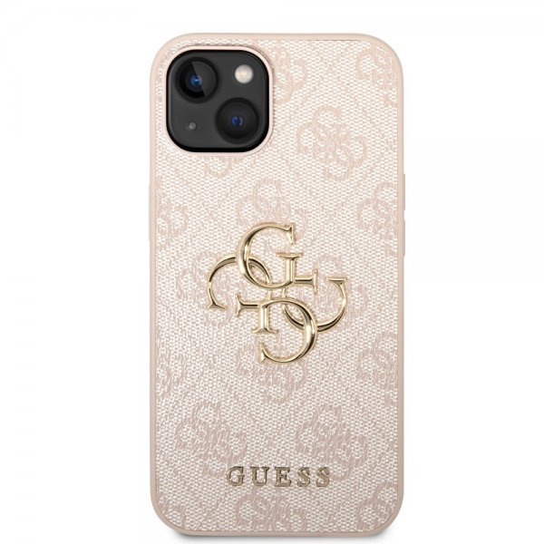 Guess iPhone 15 Cover 4G Logo Rosa