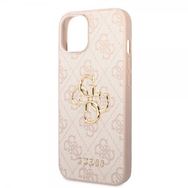 Guess iPhone 15 Cover 4G Logo Rosa