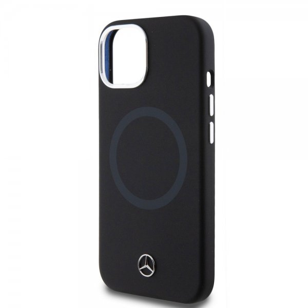 Mercedes Benz iPhone 15 Cover Bicolor MagSafe Sort