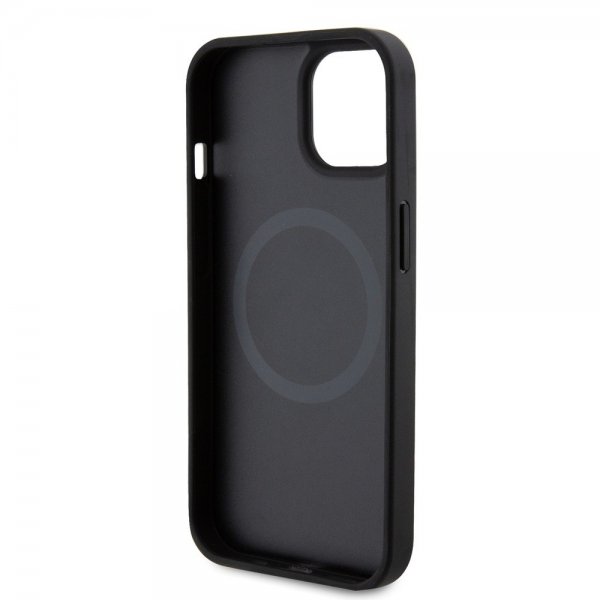 Ferrari iPhone 15 Cover Carbon PU Læder MagSafe Sort