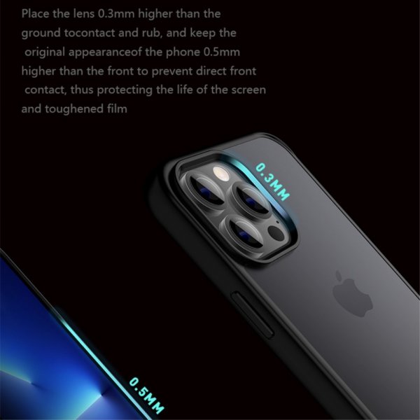 X-Level iPhone 15 Cover Frosted Bagside Sort