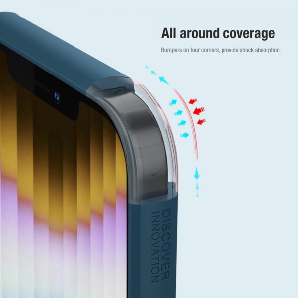 Nillkin iPhone 15 Cover Frosted Shield Pro MagSafe Blå