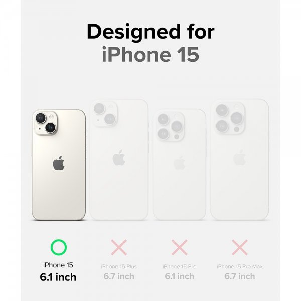 Ringke iPhone 15 Cover Fusion Bold Mat Sort
