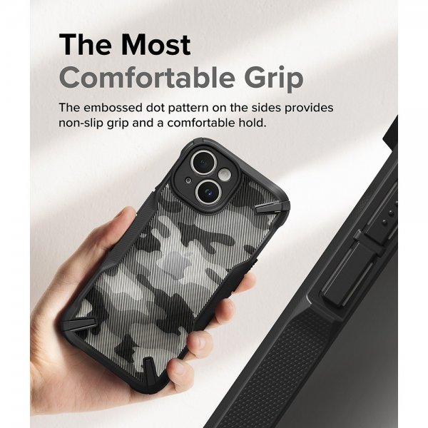 Ringke iPhone 15 Cover Fusion X Design Camo Black