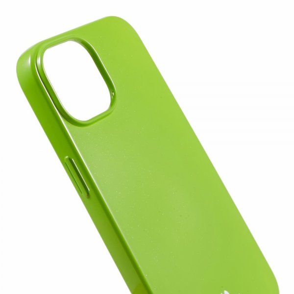 Mercury iPhone 15 Cover Jelly Glitter Grøn
