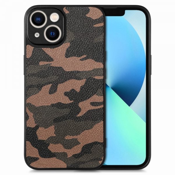 iPhone 15 Cover Camouflage Brun