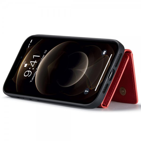 Dg.Ming iPhone 15 Cover M2 Series Aftagelig Kortholder Rød