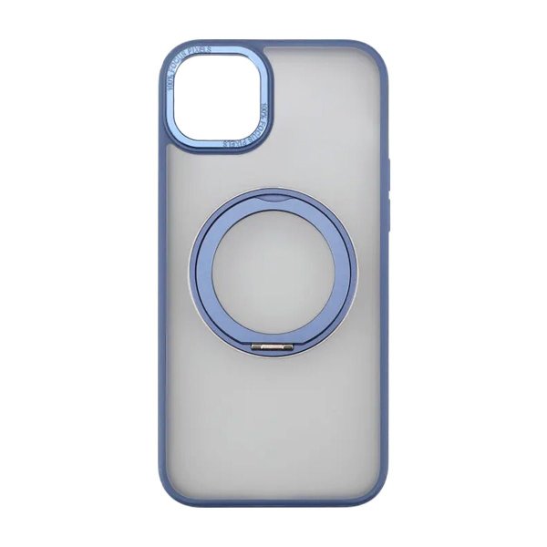 Rvelon iPhone 15 Cover Drejbart MagSafe Stativ Blå