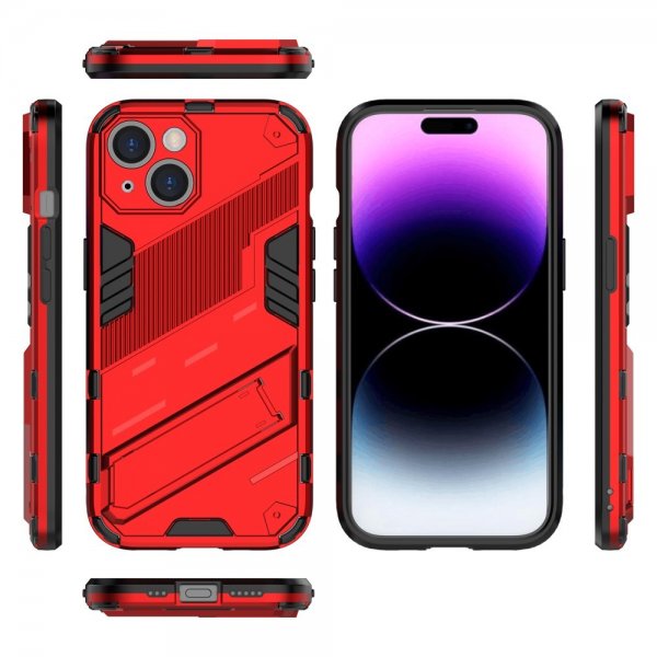 iPhone 15 Cover med Stativ Rød