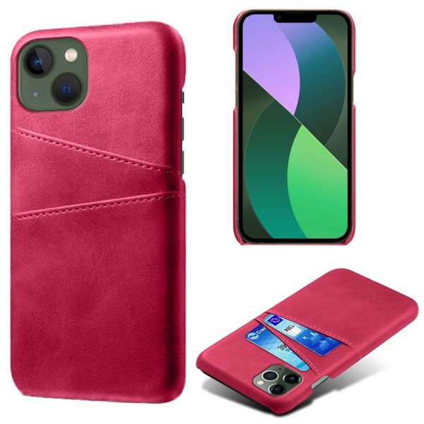 iPhone 15 Cover med to Kortlommer Magenta