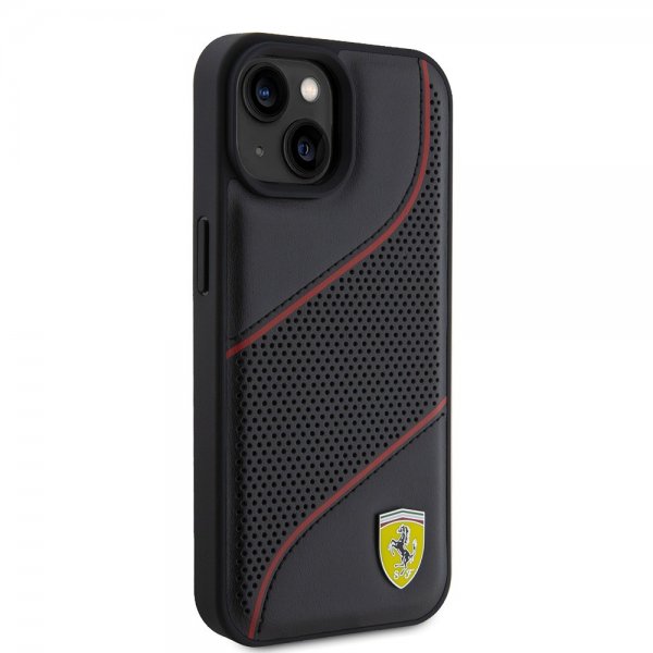 Ferrari iPhone 15 Cover Perforeret Sort