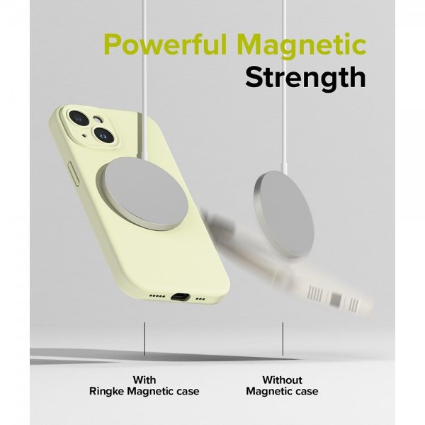 Ringke iPhone 15 Cover Silikone Magnetisk Sunny Lime