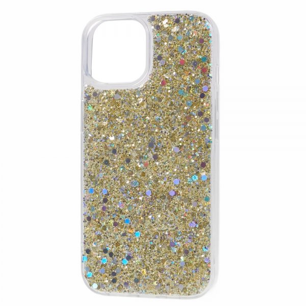 Nordic Covers iPhone 15 Cover Sparkle Series Citrine Gold