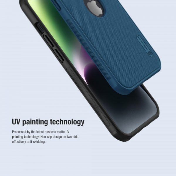 Nillkin iPhone 15 Cover Super Frosted Shield Pro Logo Hole Sort