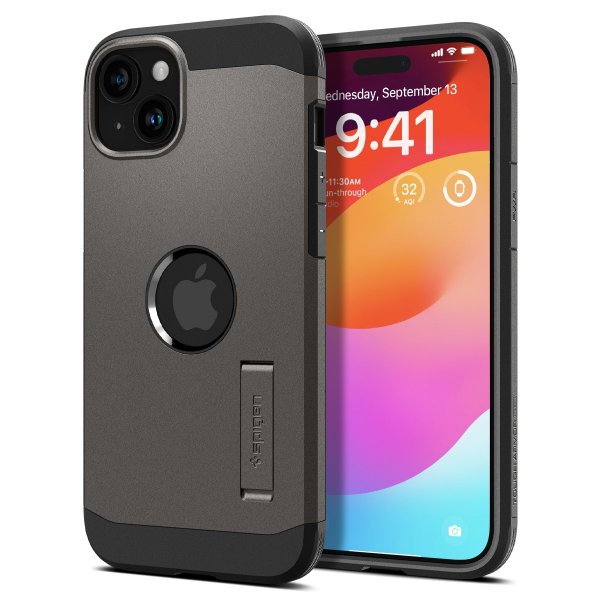Spigen iPhone 15 Cover Tough Armor MagFit Gunmetal