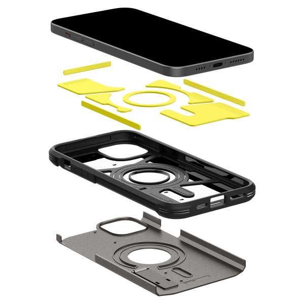 Spigen iPhone 15 Cover Tough Armor MagFit Gunmetal
